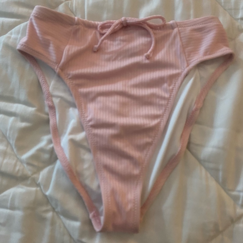 Old Navy Pink Ribbed Bikini Bottoms